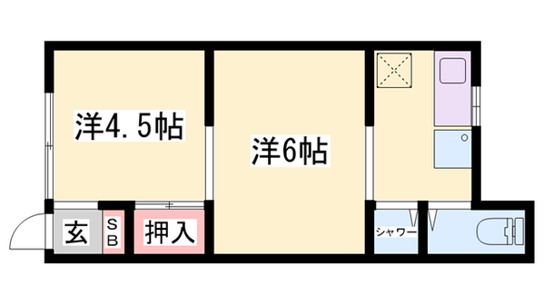 藤江駅 徒歩12分 2階の物件間取画像